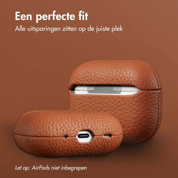 Accezz Echt Leren Case AirPods Pro 2 - Cognac