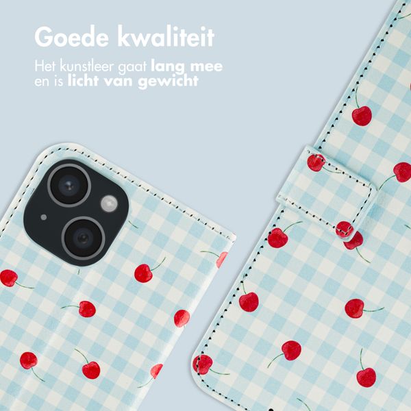 imoshion Design Bookcase Apple iPhone 13 - Cherry Check