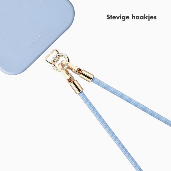 Selencia Universeel Telefoonkoord met 2 haken - verstelbaar - Powder Blue