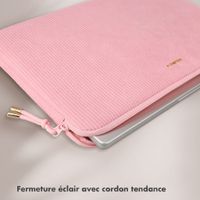 Selencia Corduroy Laptop hoes 15-16 inch - Laptopsleeve - Soft Blush