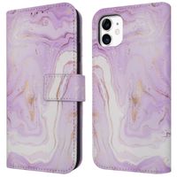 imoshion Design Bookcase iPhone 11 - Purple Marble