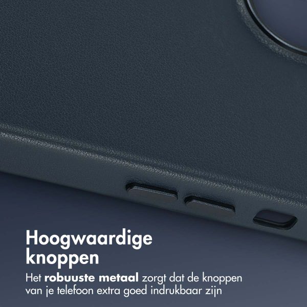 Accezz MagSafe Leather Backcover Apple iPhone 13 - Nightfall Blue