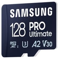 Samsung PRO Ultimate microSD - 128GB - inclusief kaartlezer - UHS-I/U3/Full HD/4K UHD