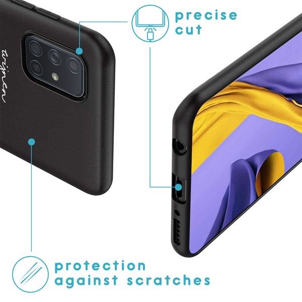 imoshion Design hoesje Galaxy A71 - Wijnen Wijnen Wijnen - Zwart