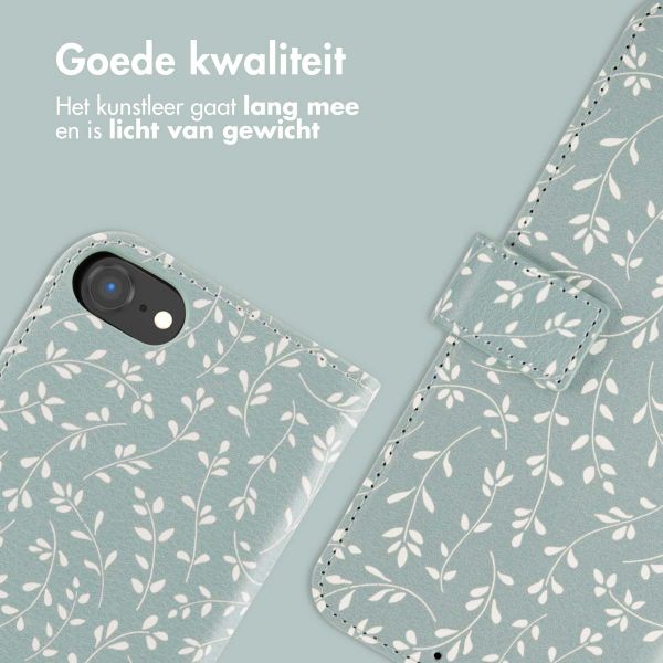 imoshion Design Bookcase Apple iPhone 16e - Smoke Green Flowers