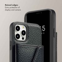 Selencia Sera Phone Case with Cord and Envelope Card Holder Apple iPhone 12 (Pro) - Black