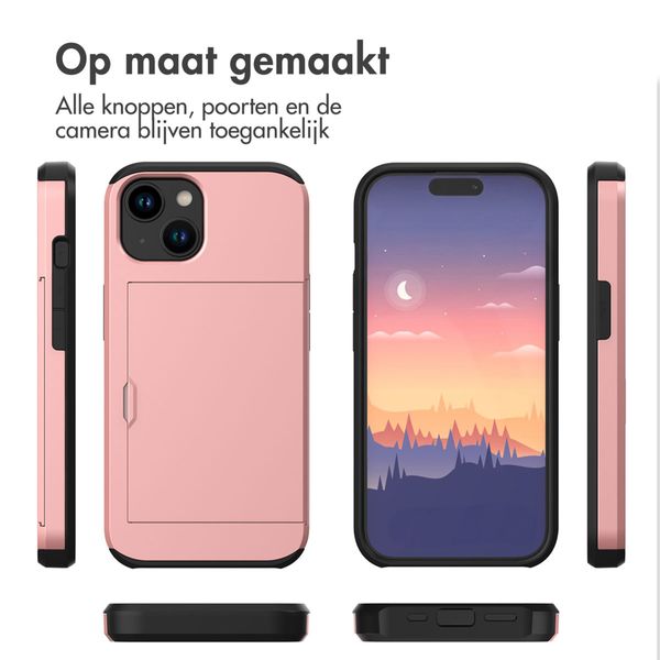 imoshion Backcover met pasjeshouder Apple iPhone 15 - Rosé Goud