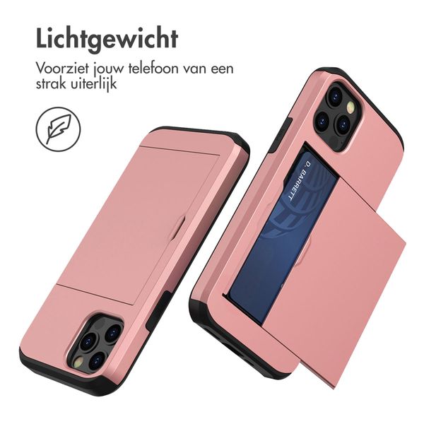imoshion Backcover met pasjeshouder Apple iPhone 12 (Pro) - Rosé Goud