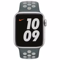 Apple Nike Sport Band Apple Watch Series 1 t/m 9 / SE (38/40/41 mm) | Series 10 / 11 (42 mm) - Hasta/Light Silver