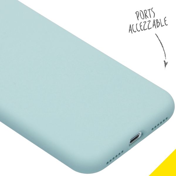 Accezz Liquid Silicone Backcover Apple iPhone X / Xs - Sky Blue