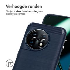 imoshion Brushed Backcover OnePlus 11 - Donkerblauw