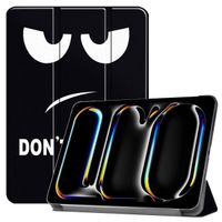 imoshion Design Trifold Case Apple iPad Pro 11 (2025) M5 / (2024) M4 - Don't touch