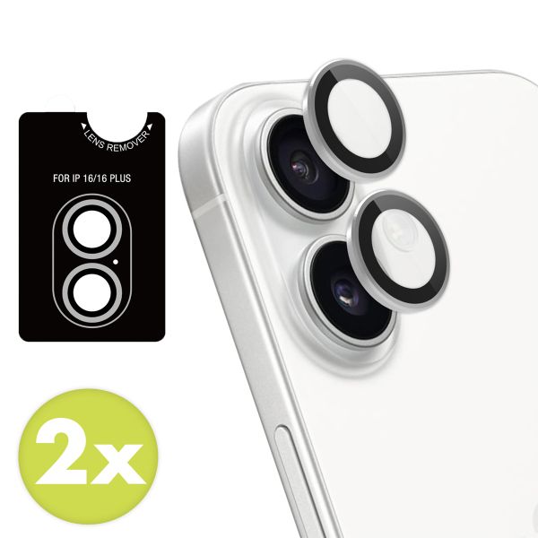 imoshion 2 Pack Camera lens protector Apple iPhone 17 / 16 / 16 Plus - Wit