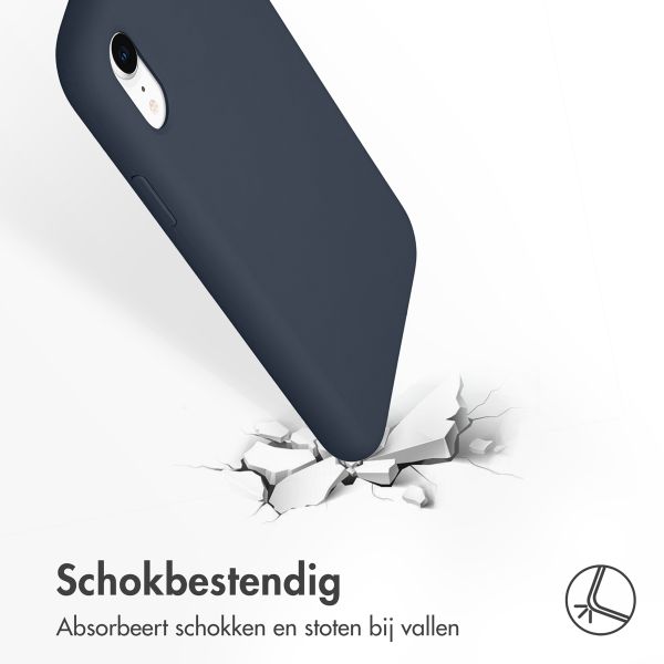 Accezz Liquid Silicone Backcover iPhone Xr - Donkerblauw