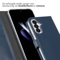 Selencia Echt Leren Bookcase Samsung Galaxy A36 / A56 - Blauw