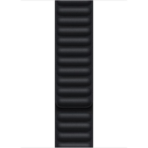Apple Leather Link Apple Watch Series 1 t/m 9 / SE (38/40/41 mm) | Series 10 / 11 (42 mm) - Maat M/L - Midnight