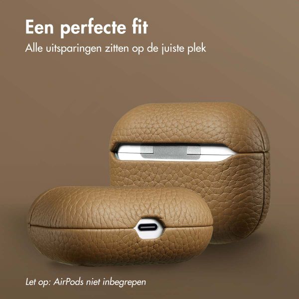 Accezz Echt Leren Case Apple AirPods Pro - Taupe
