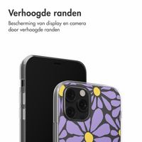 imoshion  Design hoesje iPhone 12 (Pro) - Tropical Violet Flowers Connect