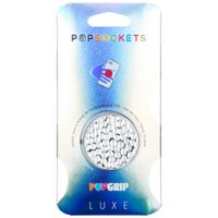 PopSockets Luxe PopGrip - Hammered Metal Silver