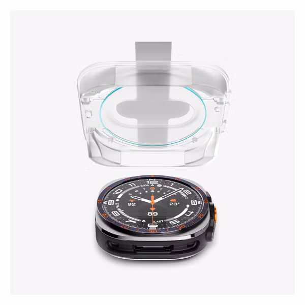 Spigen EZ FIT Glas.tR Screenprotector met applicator Samsung Galaxy Watch Ultra 2 - 47 mm - Transparant