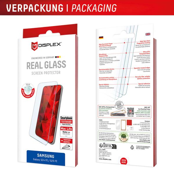 Displex Screenprotector Real Glass Samsung Galaxy S24 FE / S25 FE