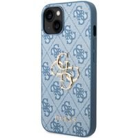 Guess 4G Metal Logo Backcover iPhone 14 - Blauw