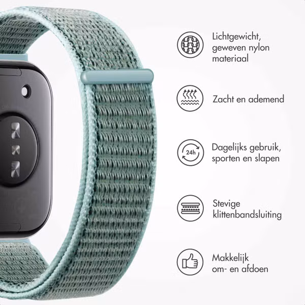 imoshion Nylon bandje voor de Huawei Watch Fit 4 / 4 Pro - Blue Ocean