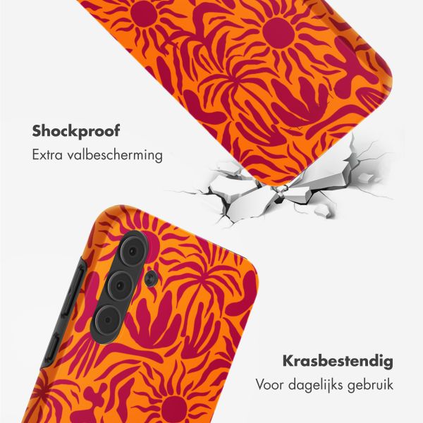 Selencia Vivid Tough Backcover Samsung Galaxy A55 - Tropical Vibes Apricot