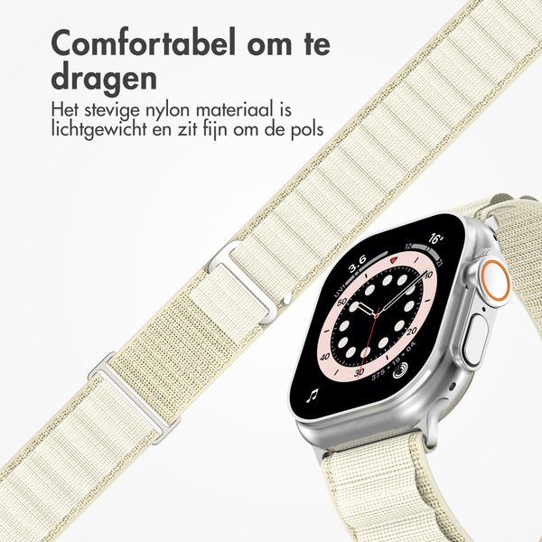 Accezz Nylon Alpine bandje Apple Watch | 44/45/46/49 mm - Sterrenlicht