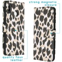 imoshion Design Softcase Bookcase Huawei P30 Lite - Golden Leopard