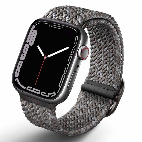 Uniq Aspen Designer Edition Braided bandje Apple Watch Series 1 t/m 10 / SE / Ultra (2) (44/45/46/49 mm) - Pebble Grey