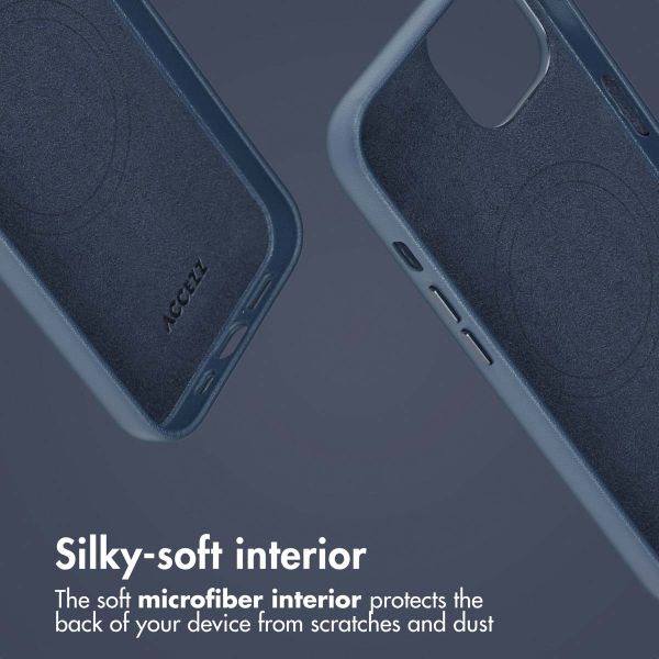 Accezz 2-in-1 Leather Bookcase with MagSafe Apple iPhone 14 - Nightfall Blue