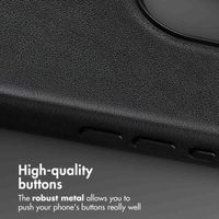 Accezz Leather Back Cover with MagSafe Apple iPhone 16 Pro Max - Onyx Black
