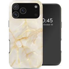 Selencia Vivid Back Cover with MagSafe Apple iPhone 17 Pro Max - Golden Beige Marble