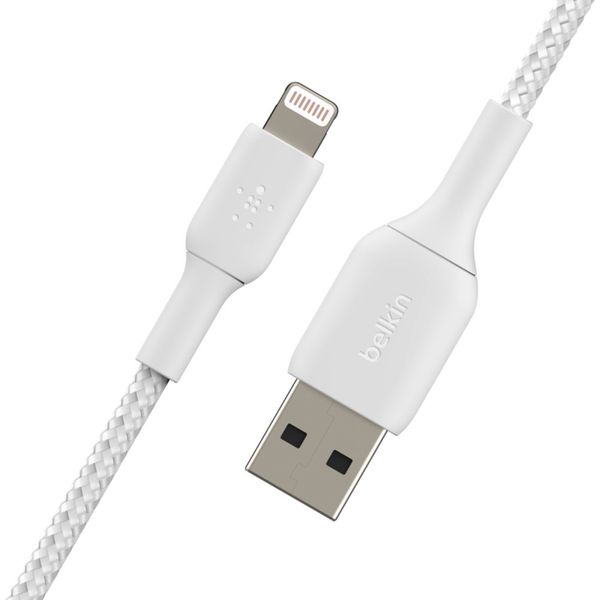 Belkin Boost↑Charge™ Braided Lightning naar USB kabel - 3 meter - Wit