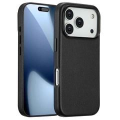 Accezz Leather Back Cover with MagSafe Apple iPhone 17 Pro - Onyx Black