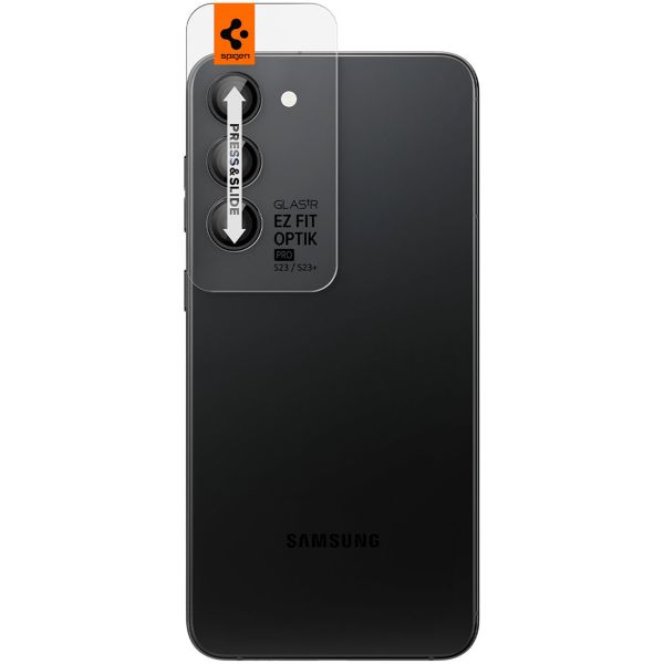 Spigen GLAStR Camera Protector Glas 2 Pack Samsung Galaxy S23 / S23 Plus - Zwart