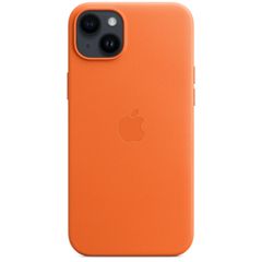 Apple Leather Back Cover with MagSafe Apple iPhone 14 Plus - Orange