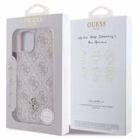 Guess 4G Metal Logo Backcover MagSafe Apple iPhone 15 - Roze
