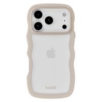 Holdit Wavy Case Apple iPhone 17 Pro - Transparent / Light Beige