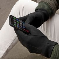 Selencia Suède Look Touchscreen Handschoenen - Mannen - Maat L - Zwart