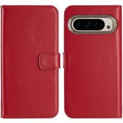 Selencia Echt Leren Bookcase Google Pixel 9 / 9 Pro - Rood