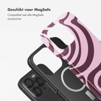 Selencia Vivid Tough Backcover met MagSafe iPhone 15 Pro - Wavy Swirl Pink Plum