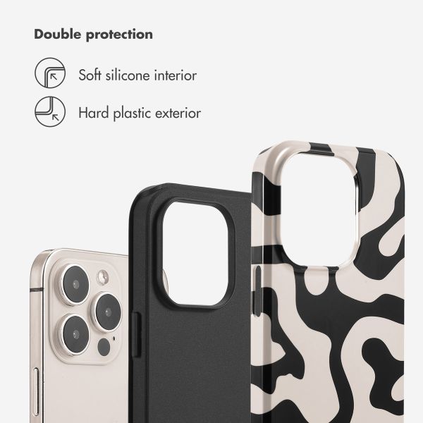 Selencia Vivid Back Cover Apple iPhone 14 Pro - Art Wave Black