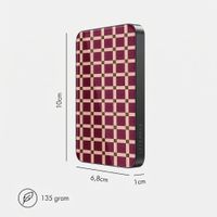 Selencia Vivid Powerbank 5.000 mAh - Draadloze Powerbank - MagSafe en Qi - Black / Check This Burgundy