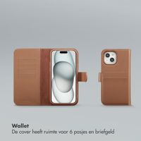Selencia Olyn Uitneembare Bookcase met MagSafe Apple iPhone 15 - Bruin