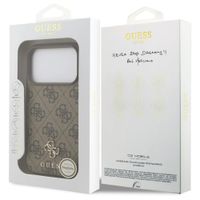 Guess 4G Metal Logo Backcover MagSafe Apple iPhone 17 Pro Max - Bruin