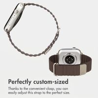 imoshion Magnetic Faux Leather Band Apple Watch | 44/45/46/49 mm - Dark Brown