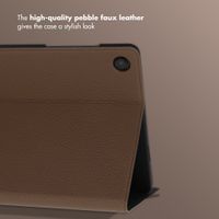Selencia Riva Bookcase Samsung Galaxy Tab A11 Plus - Mocha Brown