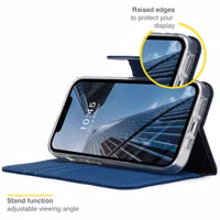 Accezz Wallet Softcase Bookcase Apple iPhone 14 Plus - Donkerblauw